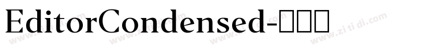 EditorCondensed字体转换