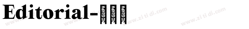Editorial字体转换