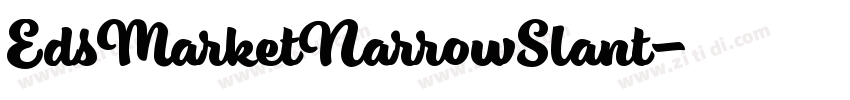 EdsMarketNarrowSlant字体转换