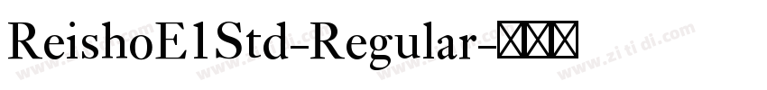 ReishoE1Std-Regular字体转换