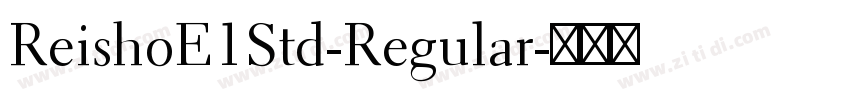 ReishoE1Std-Regular字体转换