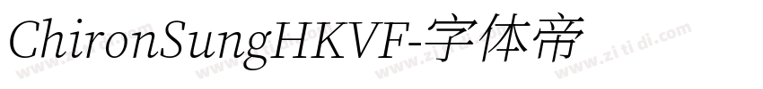 ChironSungHKVF字体转换