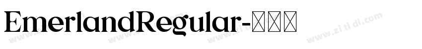 EmerlandRegular字体转换