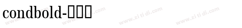 condbold字体转换