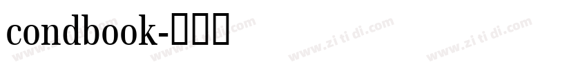 condbook字体转换