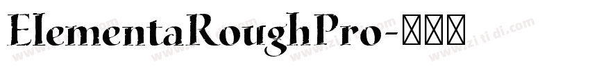 ElementaRoughPro字体转换