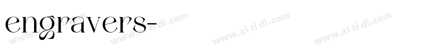 engravers字体转换