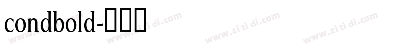 condbold字体转换