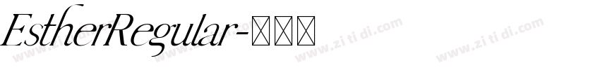 EstherRegular字体转换