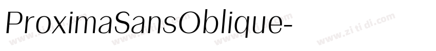 ProximaSansOblique字体转换