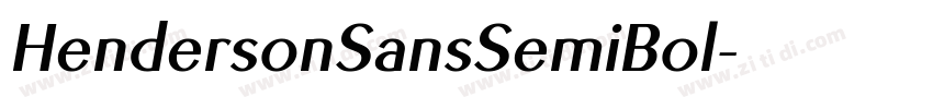 HendersonSansSemiBol字体转换