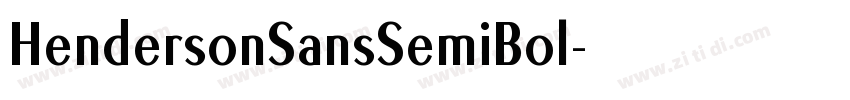 HendersonSansSemiBol字体转换