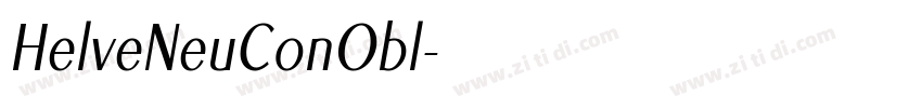 HelveNeuConObl字体转换