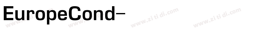 EuropeCond字体转换