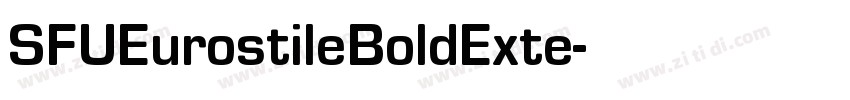 SFUEurostileBoldExte字体转换