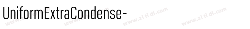 UniformExtraCondense字体转换