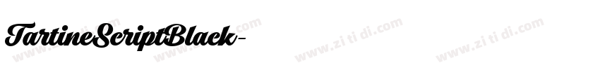TartineScriptBlack字体转换