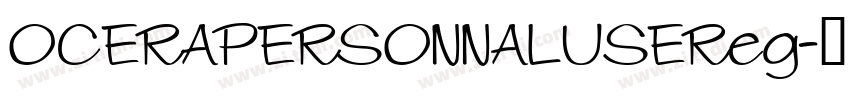 OCERAPERSONNALUSEReg字体转换