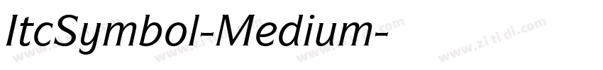 ItcSymbol-Medium字体转换