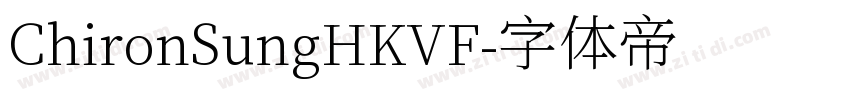 ChironSungHKVF字体转换