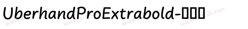 UberhandProExtrabold字体转换