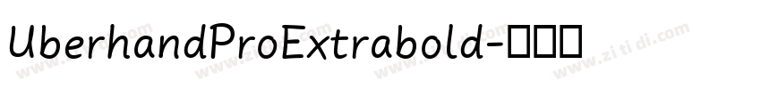 UberhandProExtrabold字体转换