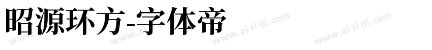 昭源环方字体转换
