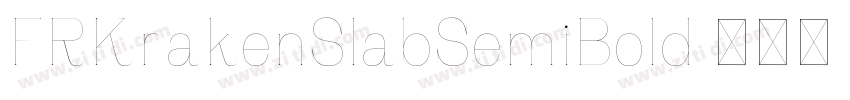 FRKrakenSlabSemiBold字体转换