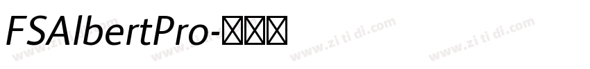 FSAlbertPro字体转换