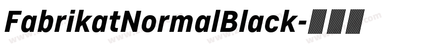 FabrikatNormalBlack字体转换