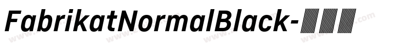 FabrikatNormalBlack字体转换