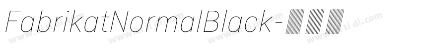 FabrikatNormalBlack字体转换