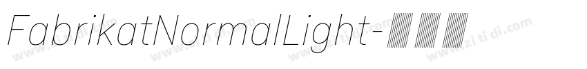 FabrikatNormalLight字体转换