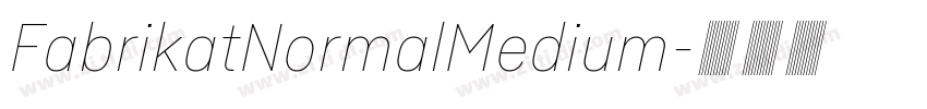 FabrikatNormalMedium字体转换