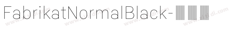 FabrikatNormalBlack字体转换