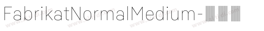 FabrikatNormalMedium字体转换
