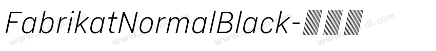 FabrikatNormalBlack字体转换