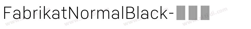 FabrikatNormalBlack字体转换