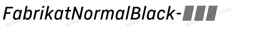 FabrikatNormalBlack字体转换