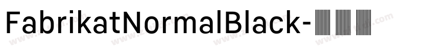 FabrikatNormalBlack字体转换