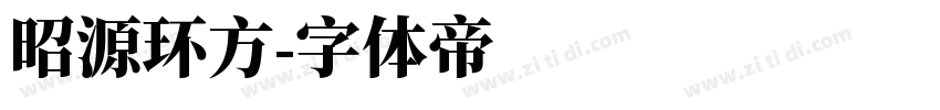 昭源环方字体转换