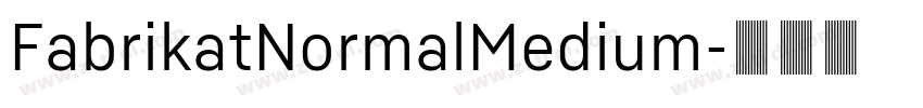 FabrikatNormalMedium字体转换
