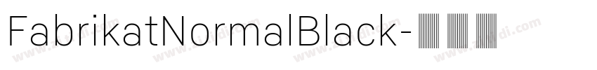 FabrikatNormalBlack字体转换
