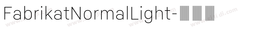 FabrikatNormalLight字体转换