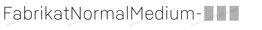 FabrikatNormalMedium字体转换