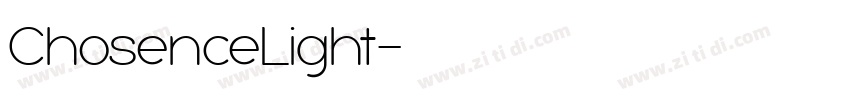 ChosenceLight字体转换