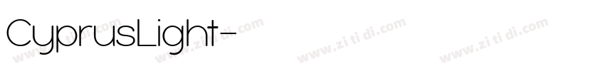 CyprusLight字体转换