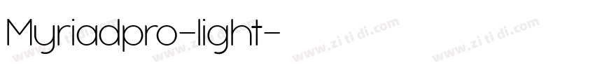 Myriadpro-light字体转换