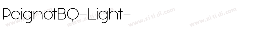 PeignotBQ-Light字体转换