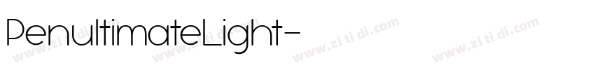 PenultimateLight字体转换 PenultimateLight字体转换